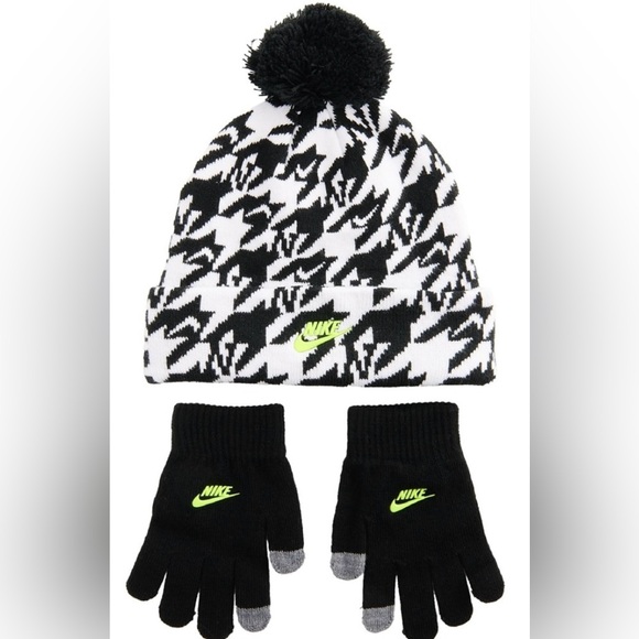 Nike Kids' Print Peak Beanie Hat and Glove Set - Picture 2 of 8